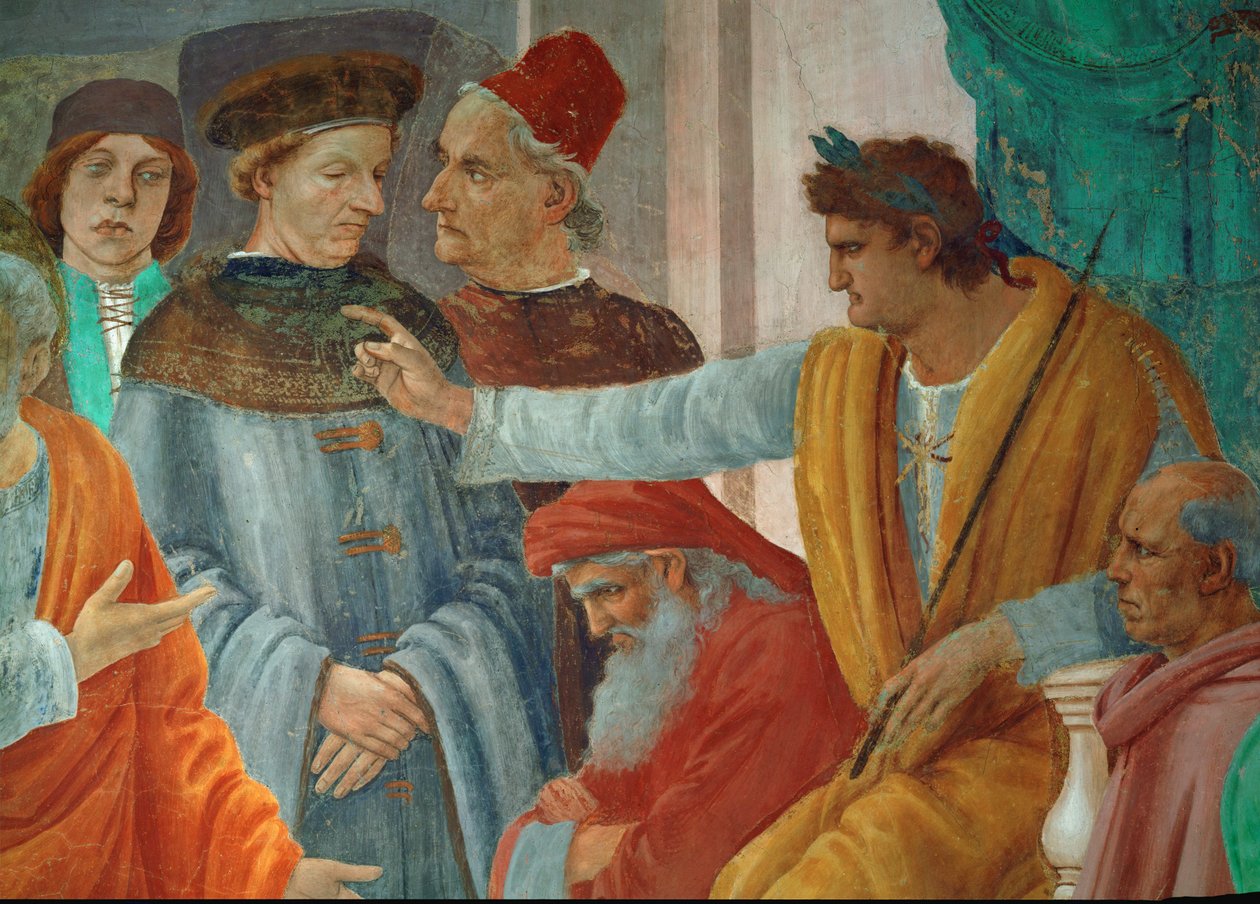 Filippino Lippi: Szt.Péter vitája Simon mágussal, Neró császár előtt